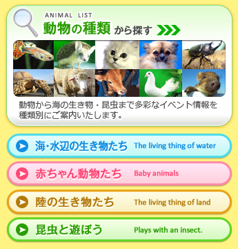 動物の種類から探す